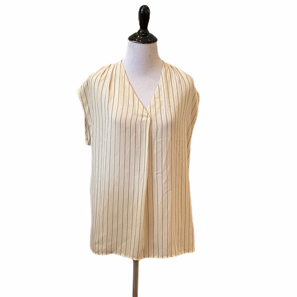 Banana Republic striped split neck blouse -Size Small